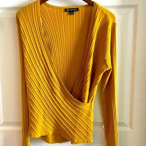 NWT INC Gold Wrap Sweater Size XL